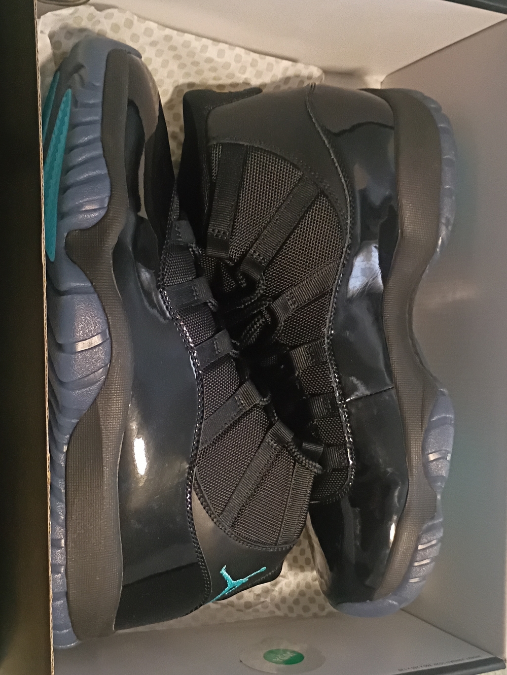 Air Jordan 11 Retro Low "Gamma" Black Teal Sneakers